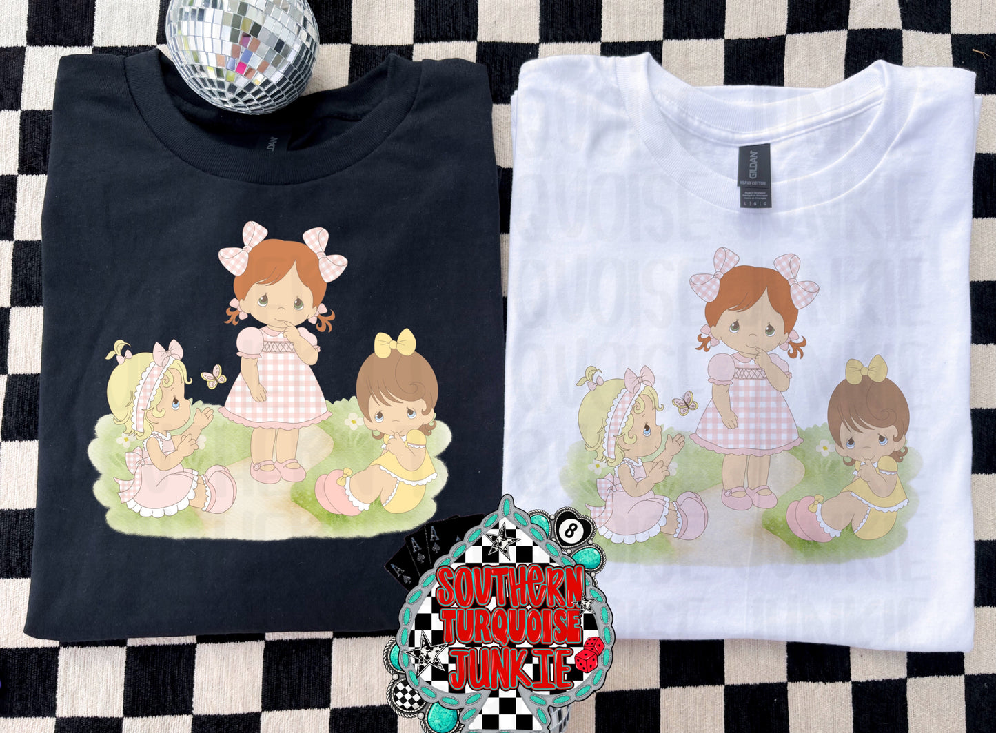 PLAID GIRLS TEE