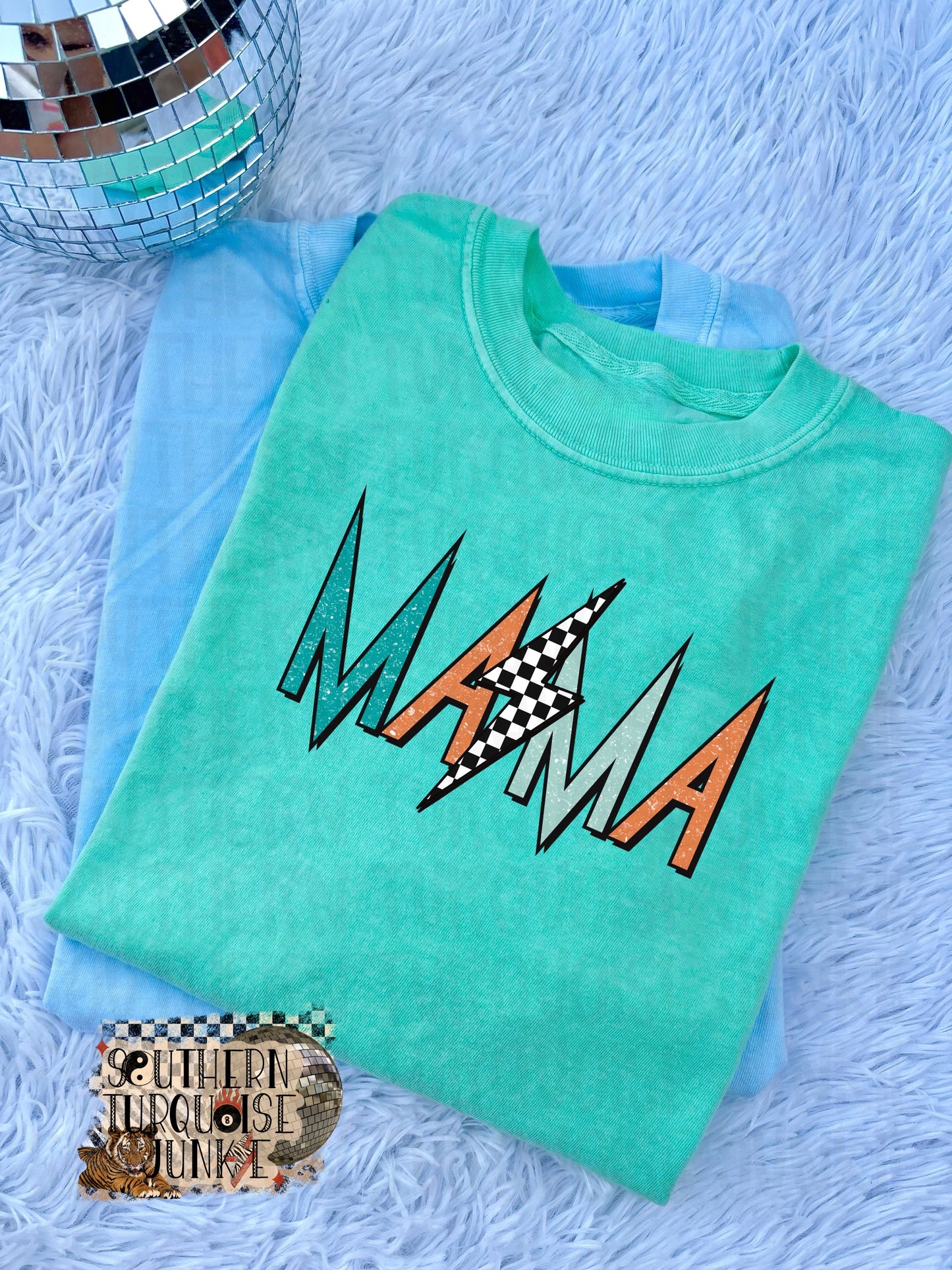 MAMA CHECKERED TEE