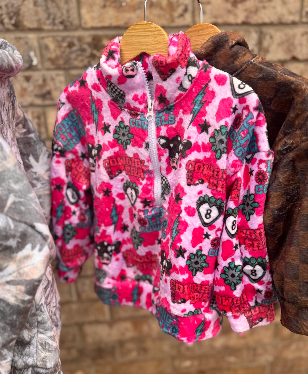 PICK YA PRINT PLUSH PULL OVER JACKET- BOUTIQUE PRE ORDER