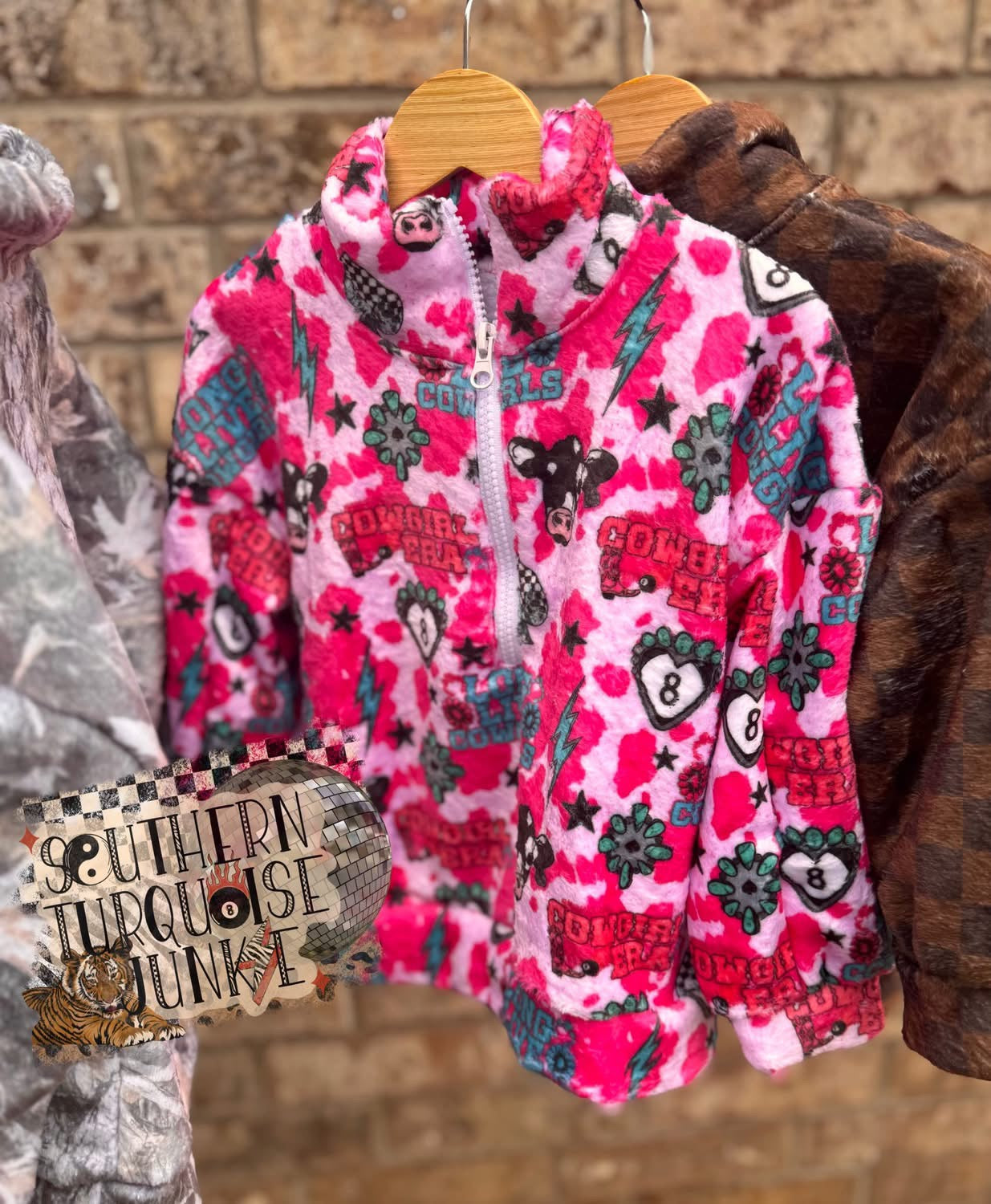 PICK YA PRINT PLUSH PULL OVER JACKET- BOUTIQUE PRE ORDER