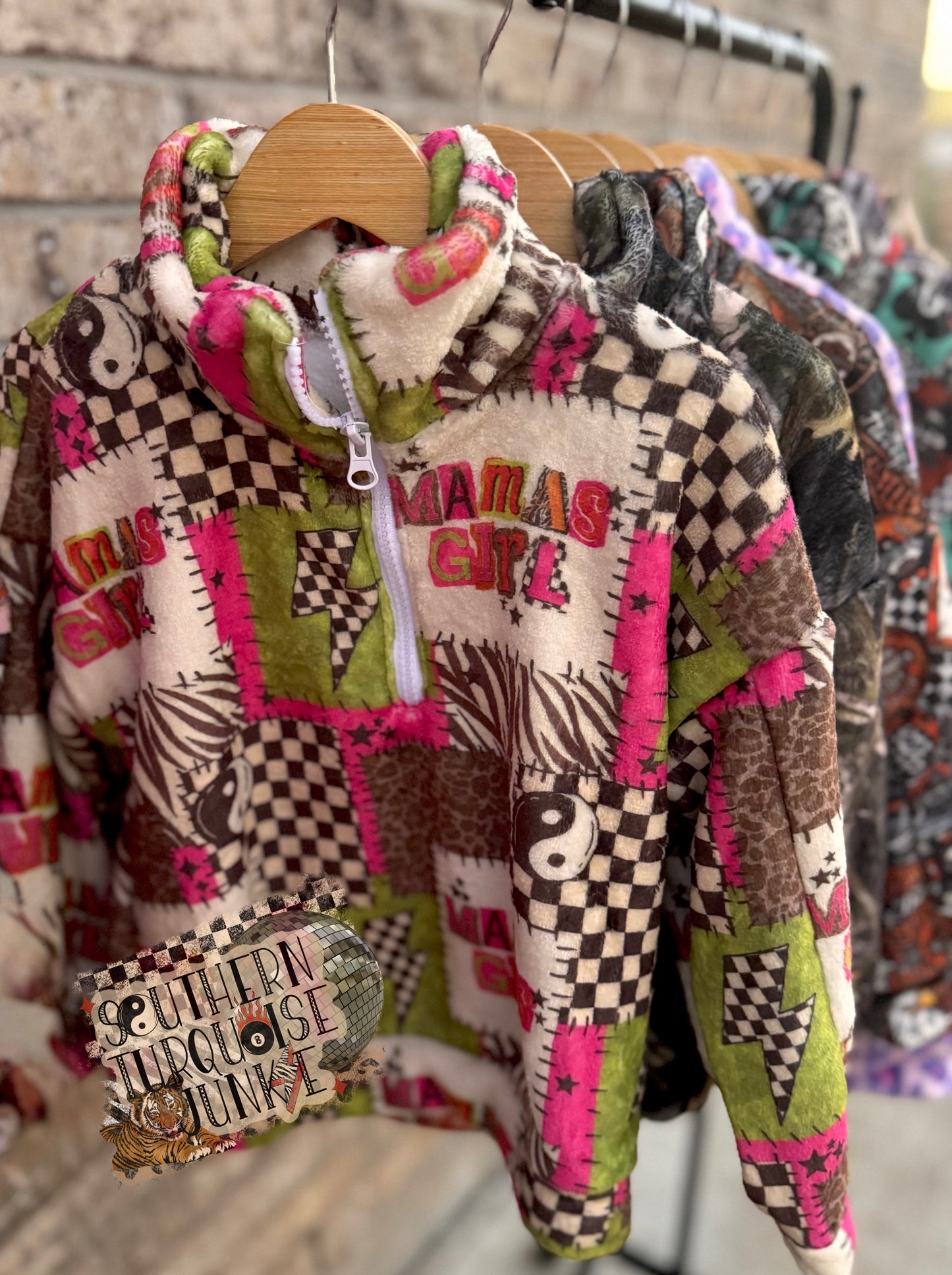 PICK YA PRINT PLUSH PULL OVER JACKET- BOUTIQUE PRE ORDER
