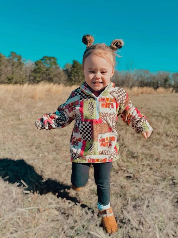 PICK YA PRINT PLUSH PULL OVER JACKET- BOUTIQUE PRE ORDER