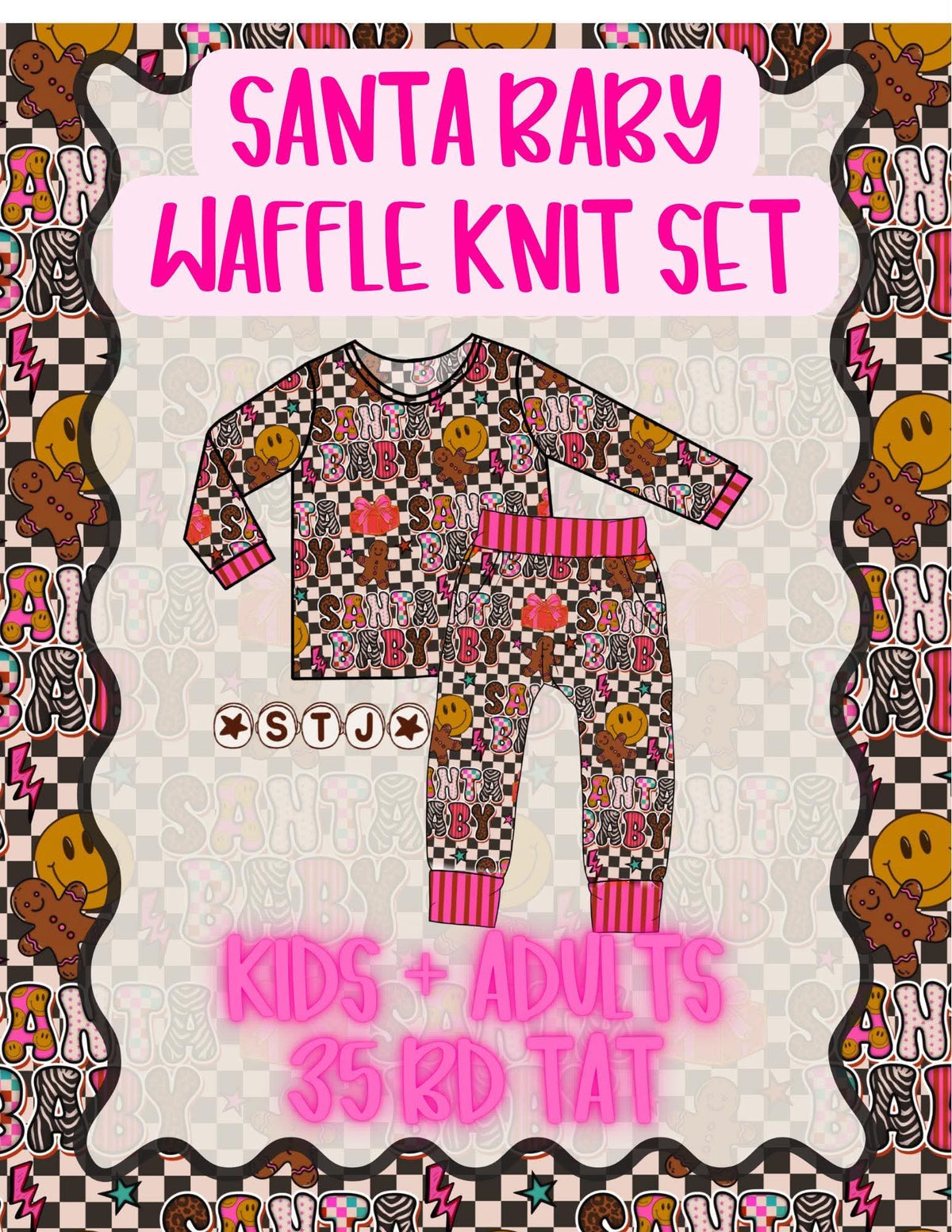 SANTA BABY COTTON WAFFLE KNIT PRE ORDER