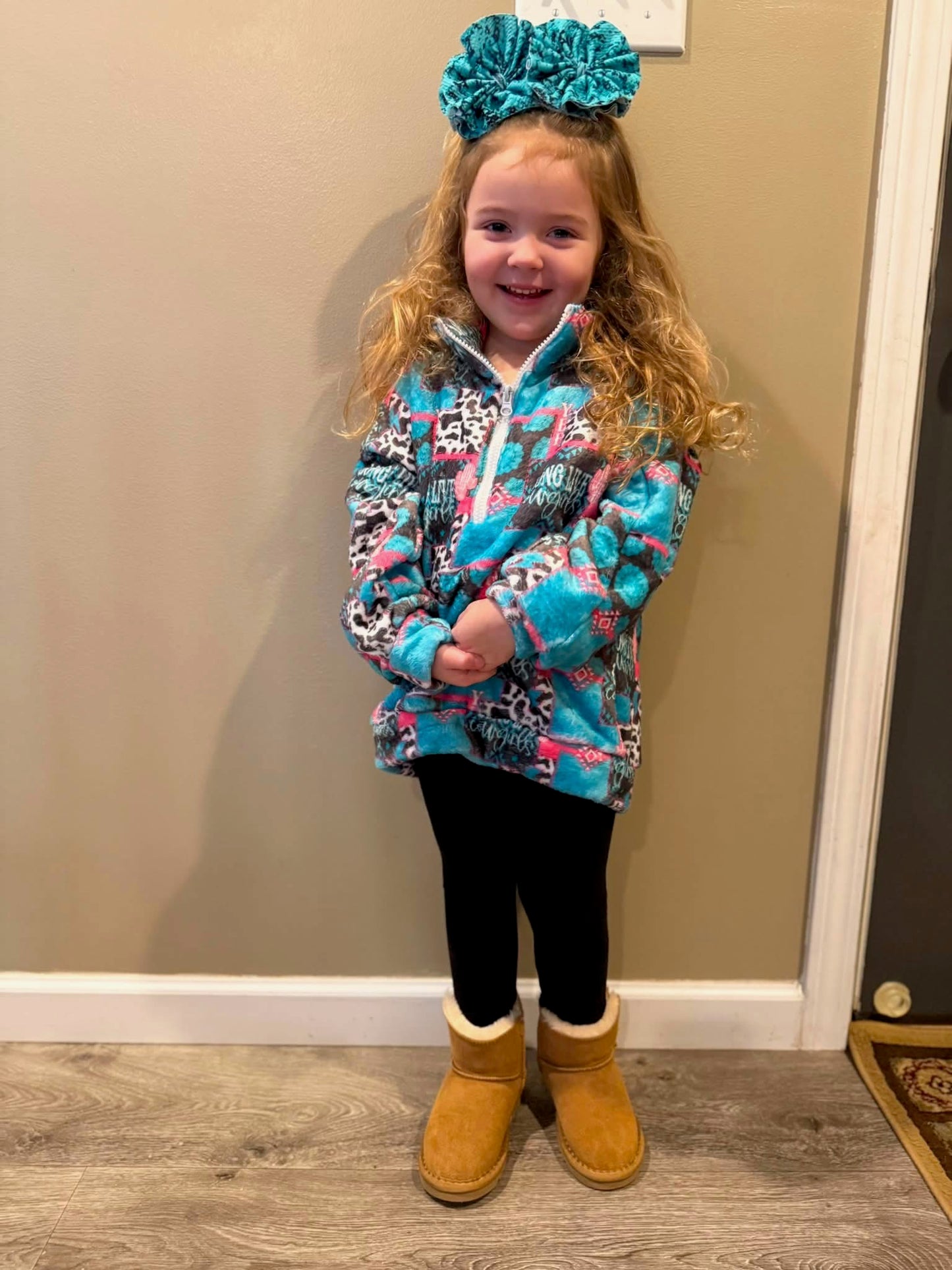 PICK YA PRINT PLUSH PULL OVER JACKET- BOUTIQUE PRE ORDER
