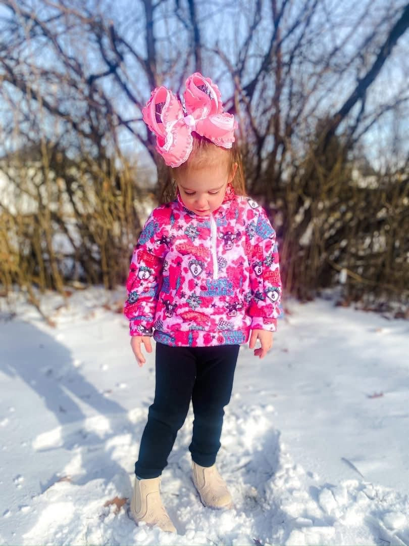 PICK YA PRINT PLUSH PULL OVER JACKET- BOUTIQUE PRE ORDER
